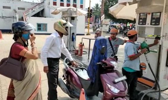 In Festival Season Fuel Price hikes hit Common men in Tripura : Public slammed Govt over uncontrolled Price Hikes